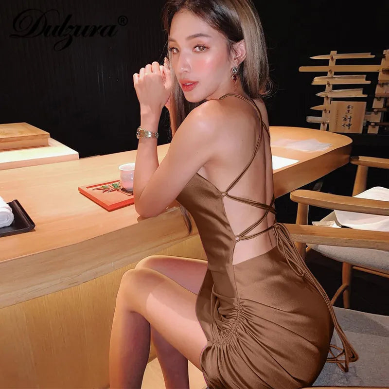Backless Bodycon Party Elegant Mini Dress