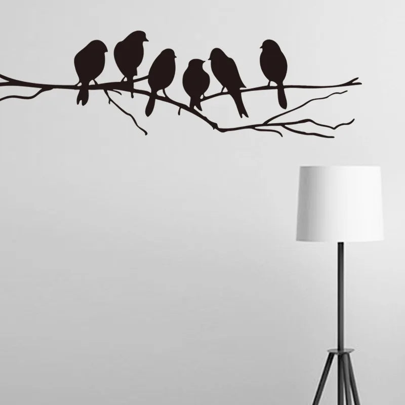 Black Bird On The Branch Wall Sticker